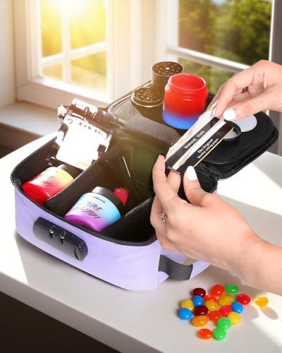 SafeDelux Smell Proof Bag with Combination Lock – Large Smell Proof Container with Activated Carbon Lining & Dividers, Odorless Travel Organizer for Home, Work & Gifts - Image 5