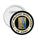 Qauirfe Us Military 501st Military Intelligence Brigade Express Your Unique Style with Our Fashionable Round Badges Small
