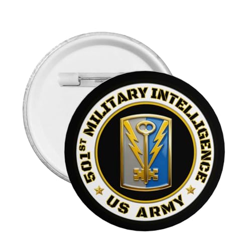 Qauirfe Us Military 501st Military Intelligence Brigade Express Your Unique Style with Our Fashionable Round Badges Small