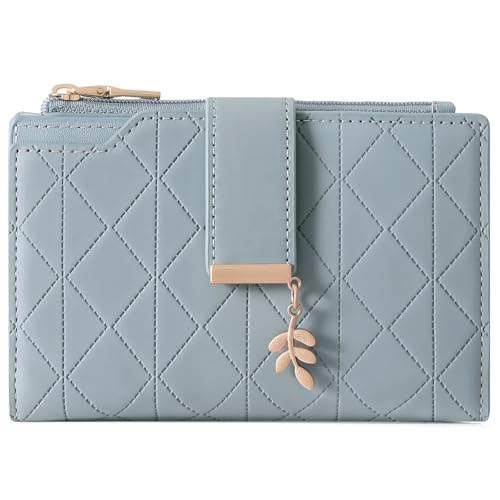 Image of SENDEFN Wallets for Women Leather RFID Blocking Credit Card Case Holder Purse Zipper Pocket with ID Window