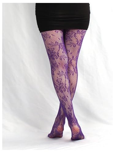 Image of SHENHE Women's Patterned Fishnet Tights High Waist Pantyhose Floral Stockings