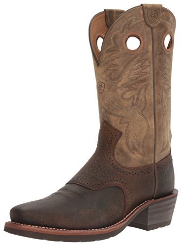 Ariat Men's Heritage Roughstock Western Cowboy Boot, Earth/Brown Bomber, 12 EE