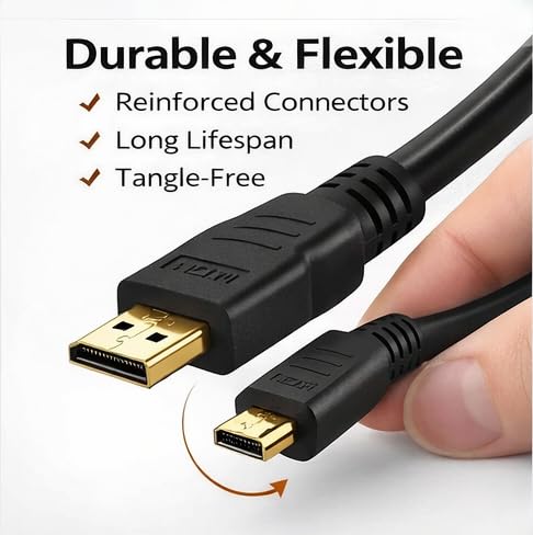Compatible/Remplacement pour Canon Mini C HD HDMI Câblé plomb HTC-100 pour la plupart EOS + Rebel DSLR/Ixus/Powershot/Elph Caméra numérique et Legria Camcorder V1.4 / Haute vitesse avec Ethernet