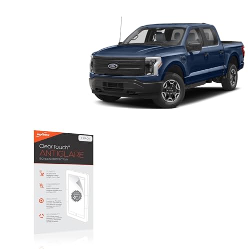 BoxWave Screen Protector Compatible with Ford 2024 F-150 Lightning Display (12 in) - ClearTouch Anti-Glare (2-Pack), Anti-Fingerprint Matte Film Skin