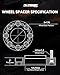 YIZBAP 2PCS 8x170 Hubcentric Wheel Spacers, 2 inch 8x170mm Wheel Spacers 124.9mm Hub Bore with 14x1.5 Thread Pitch for 2003-2023 F250, F350, 2003-2023 F250 Super Duty, F350 Super Duty, Excursion