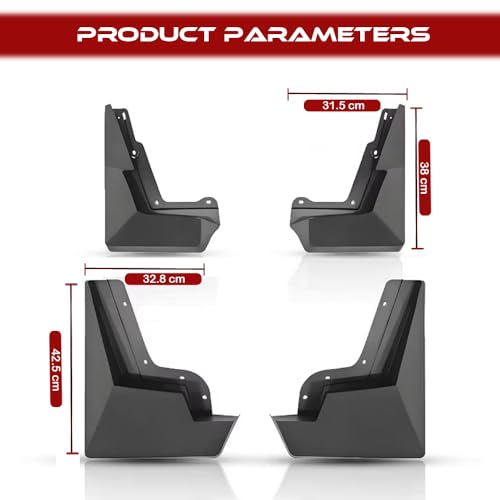 Image of Mud Flaps Splash Guards Molded Front and Rear Fender Cover Compatible with Tesla Cybertruck