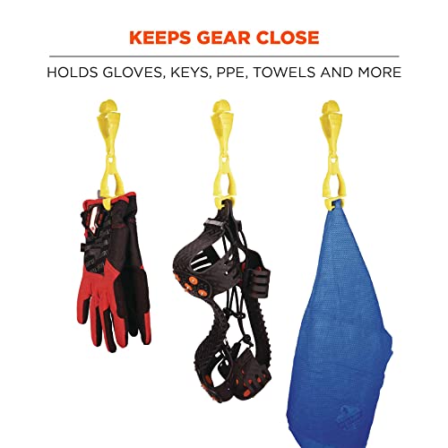Image of Ergodyne Squids 3400 Glove Clip Holder with Dual Clips, Lime, 1 Count (Pack of 4)