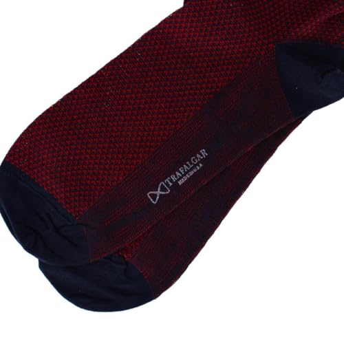 Trafalgar Men's Clayton Birdseye Over The Calf Mercerized Cotton Socks (1Pair)4