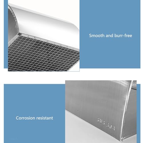Chapeau de ventilation 25 cm en acier inoxydable pour façade extérieure durable - 6