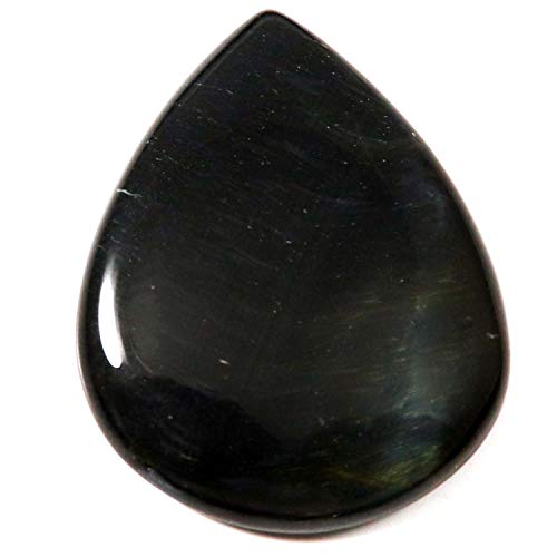 Œil de tigre bleu cabochon poire naturelle 41,7 carats de qualité supérieure pour joaillerie