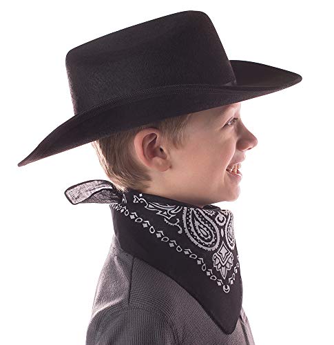 Aeromax Junior Cowboy Hat with Bandanna, Black - Thumbnail 6