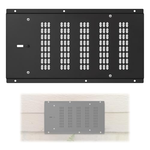 Crawl Space Vent Cover,Foundation Vent Cover with Damper and Screen for Foundation Garage Attic Home Improvement,16”x8.7”Outdoor Foundation Air Wall Vent Reduce Moisture,Fit 16"x8"Rough Opening,Black