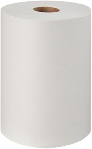 Scott 12388 Slimroll - Toallas de rollo duro, bolsillos de absorción, 8 pulgadas x 580 pies, color blanco, 6 rollos/caja