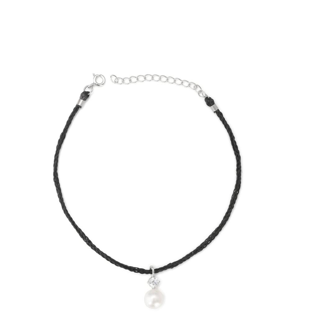 White Hathi 925 Sterling Silver Pearl Nazariya Anklet | Silver Plated with Authentication Certificate | For Women & Girls | Wedding, Party, Office-Pair Anklet (B0DG98LDMP) Amazon Price History, Amazon Price Tracker