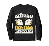official boo bee inspector halloween humor funny ghost maglia a manica