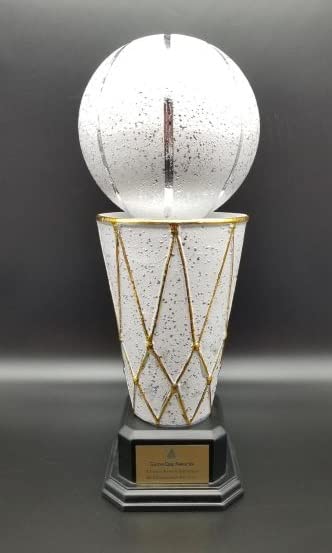 Same Day Awards Premium Ceramic Basketball Trophy (3 Sizes) - Engraving Included (16.5 Inches)