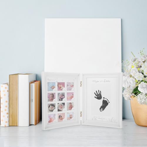 Cadre photo souvenirs bébé et kit empreintes pour fêter son premier an - 8