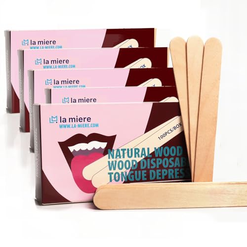 500P 6" Wood Tongue Depressors Non-Sterile Large Applicator Sticks
