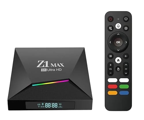 Z1 MAX Ultra HD Android TV Box – Android 15, 4G, Allwinner H618, 8GB 128GB, 8K 4K UHD, WiFi Dual 5G/2.4G, Bluetooth 5.0, Telecomando Vocale