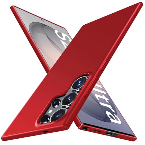 Coque Samsung S26 Ultra militaire rouge mate fine et antichoc