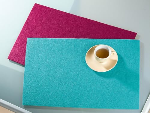 Pack Of 16 Placemat, Rectangular, Felt, Magenta, Pu 16, L. 30 Cm, W. 45 Cm