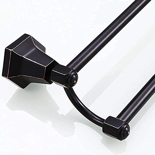 Toallero de baño negro retro para organizar el hogar con estética de hotel de lujo 8