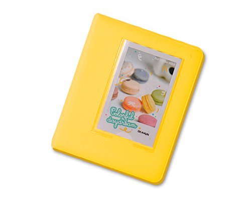 Woodmin Candy Color Fuji Instax Mini Book Album For instax mini7s 8 25 50s Film---Yellow