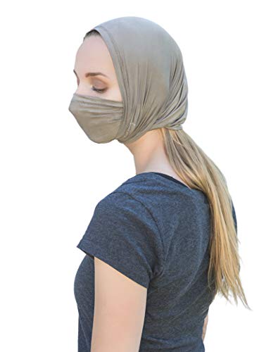 Halsa EMF Protection Multifunctional Wrap, Hat, Head Scarf, Face Covering. High Elastic Silver Fabric. EMF Blocking Radiation Protection from Cell Phones, WiFi, Smart Meters, Routers, 5G.2
