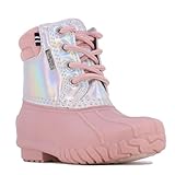 Nautica Kids Girls Waterproof Duck Boot Winter Shoe Big Kid-Little Kid-Toddler-Channing Toddler-Iridescent Pink Size-5