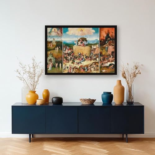Impression triptyque Haywain Hieronymus Bosch sur toile 50x76 cm - 4