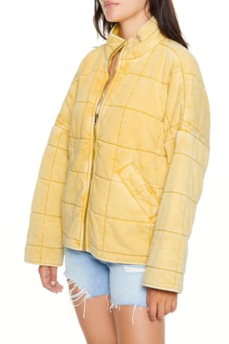 Forever 21 Golden Haze Quilted Zip-Up Jacket for Small Adventures - Image 3
