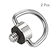 sourcing map 2 Stück Kameraclip - 1/4 Stecker 1.02 Breite D Ring Scharnier Halter Edelstahl für Kamera Handgelenk
