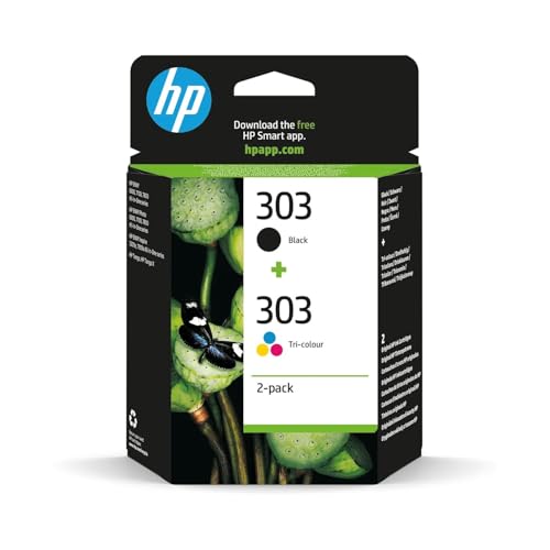 Lot de cartouches d'encre HP 303 d'origine noir et couleur avec recyclage