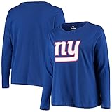 Fanatics Women's Royal New York Giants Plus Size Primary Logo Long Sleeve T-Shirt
