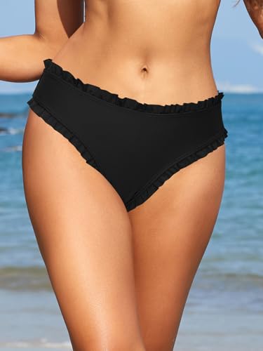 Bas de bikini à volants taille moyenne SHEKINI été