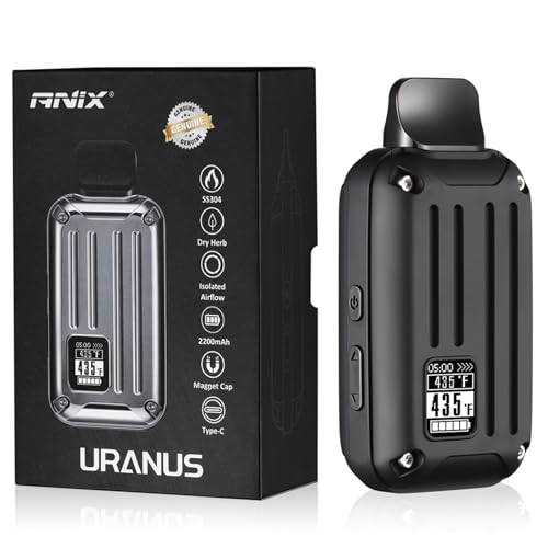 Dry Herb Vaporizer Herbal Vaporizer with Isolated Air Path 2200mah Huge Battery 5S Quick Heat Patented Cooling System-Honeycomb Briquet 3D Suitcase ShapeNo Nicotine (Black)