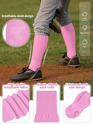 Image of Baseball Socks and Belt Set Cotton Youth Softball Socks for Boys Girls
