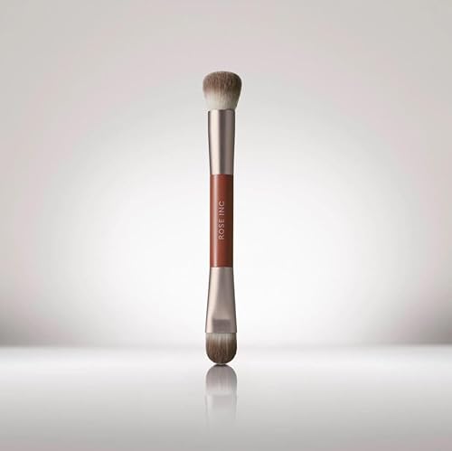 Rose Inc Pincel corretivo de ponta dupla número 4 - pincel vegano 2 em 1 para aplicação direcionada