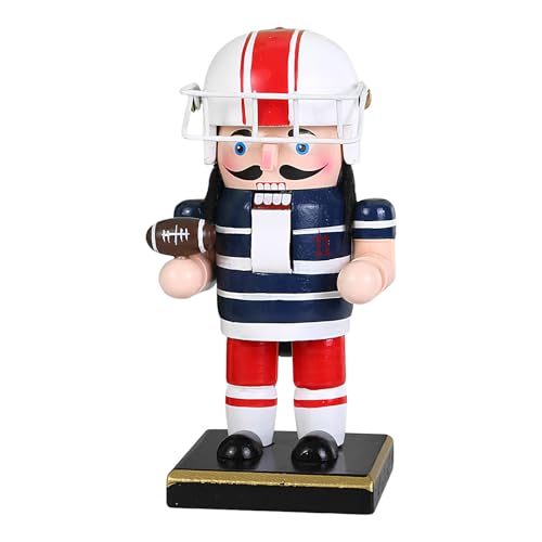 Ahuuen Christmas Nutcracker, Desktop Traditional Baseball Football Player Nutcracker Soldier Figurines 6 Inch, Wooden Christmas Ornaments for Holiday Bookshelf Desktop Fireplace Party Table - Image 8