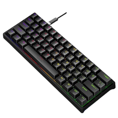 Clavier de jeu filaire 61 touches RVB type C pbt noir k620