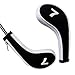 Andux Number Print Golf Iron Club Head Covers Long Neck with Zipper 12pcs/Set Black/white