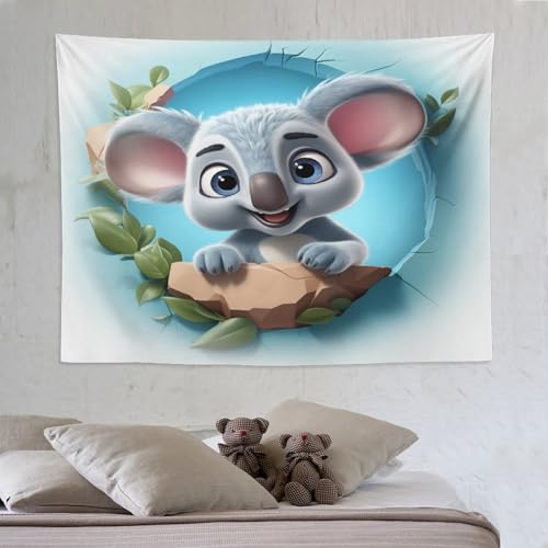 Tapisserie koala haut de gamme en tissu polyester pour salon élégant