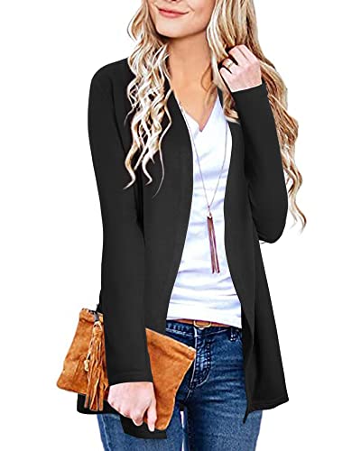 Image of ULTRANICE Cardigan Sweaters Womens Fashion 2025 Spring Lightweight Long Sleeve Casual Tops Clothes Outfits with Pockets