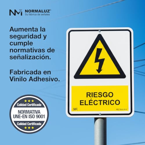 Miniatura 3 de Normaluz Rd35607 - Señal Adhesiva Riesgo Eléctrico Adhesivo De Vinilo 15 X 20 Cm, Amarillo