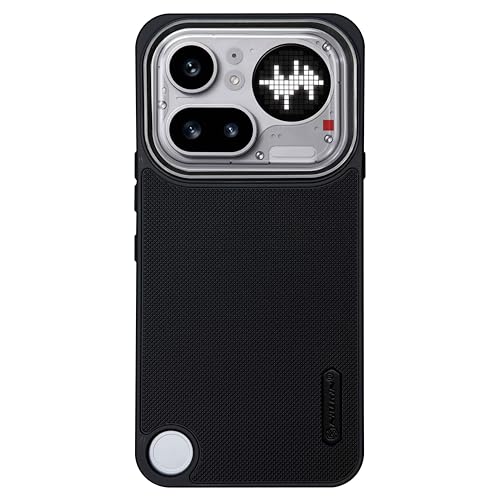 Image of NIUKIN Super Frosted Shield Pro Soft Back Case for Nothing Phone 4a Pro 5G | Camera Ring | Shockproof Scratchproof Cover | Black