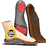 TAEPUSR Winter Warm Plantar Fasciitis Insoles for Women Men-260lbs+ Orthotic Arch Support Pain Relief Shoe Inserts for Sports Work Daily Use (L | Men 10.5-12/WOMEN 11.5-13)