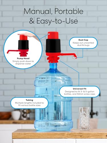 Image of Brio Universal Manual Drinking Water Pump (Red /Black)