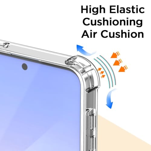 Image of TechTrendz Corner Protective Ultra Hybrid Case for Samsung Galaxy Z Flip 8 Case,Shockproof Military-Grade Drop-Proof Anti Yellowing Clear Cover Compatible with Galaxy Z Flip8 - Transparent