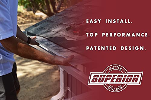 Image of Superior Gutter Guards | NEW Raised Stainless-Steel Screen Technology Gutter Cover, DIY Constructed. Fits any Traditional 5-inch Gutter - 48FT Kit