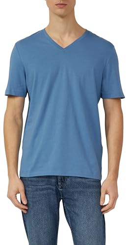 s.Oliver Herren T-Shirt – Regular Fit, V-Ausschnitt, Logo, Jersey – Ansicht 2